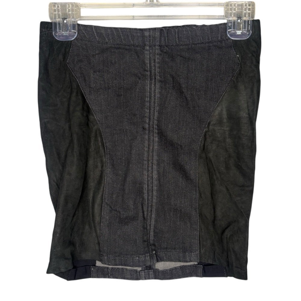 Helmut Lang leather Denim Skirt size 0